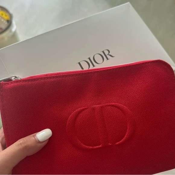 Dior Handbags - Dior Beauty Red Pouch